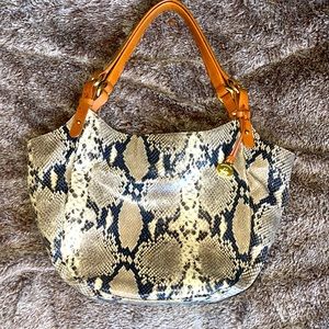 Brahmin snake skin tote